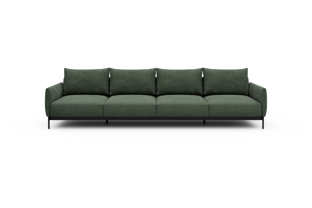 Tokey Modular Sofa - A4 - 315 x 100 cm - 4 Seater - 498 Casone Forest Green