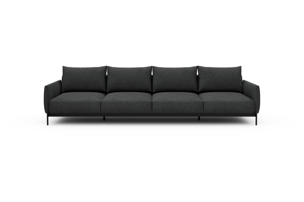 Tokey Modular Sofa - A4 - 315 x 100 cm - 4 Seater - 529 Bouclé Charcoal