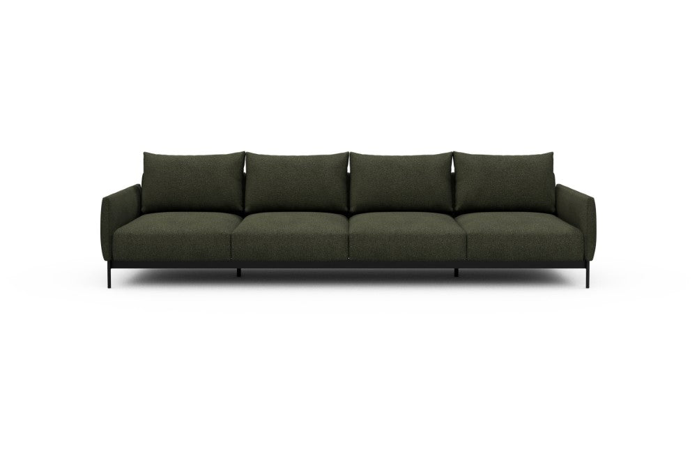 Tokey Modular Sofa - A4 - 315 x 100 cm - 4 Seater - 535 Bouclé Forest Green