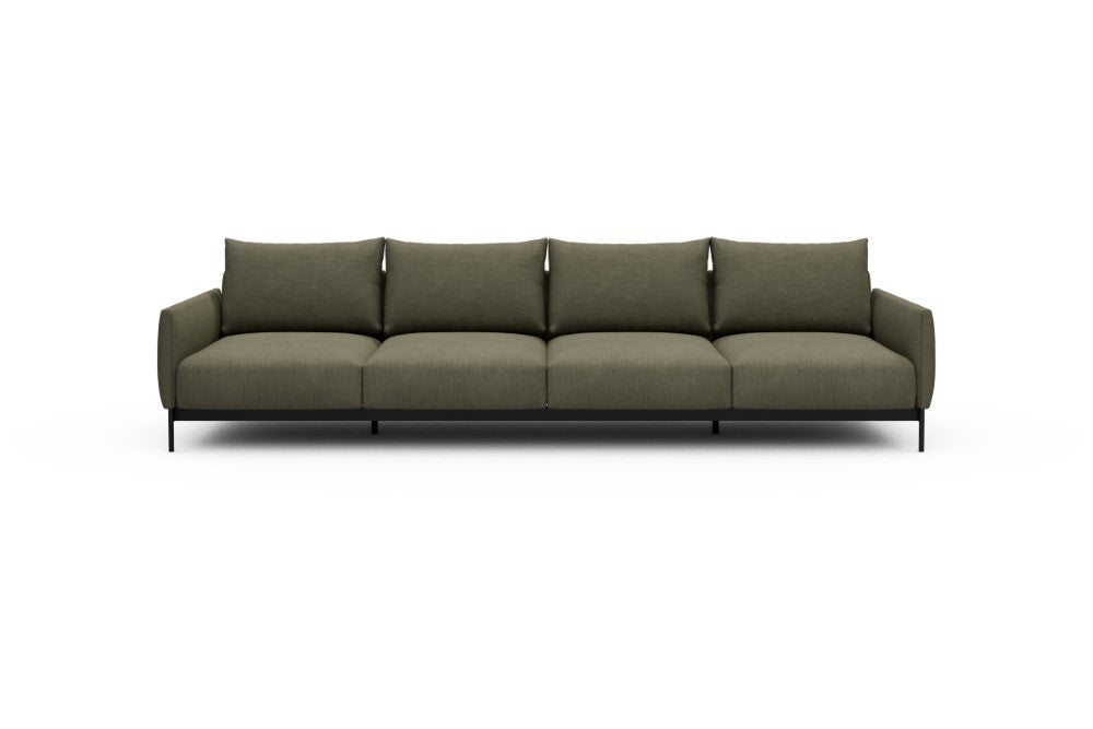Tokey Modular Sofa - A4 - 315 x 100 cm - 4 Seater - 575 Vivus Dusty Olive
