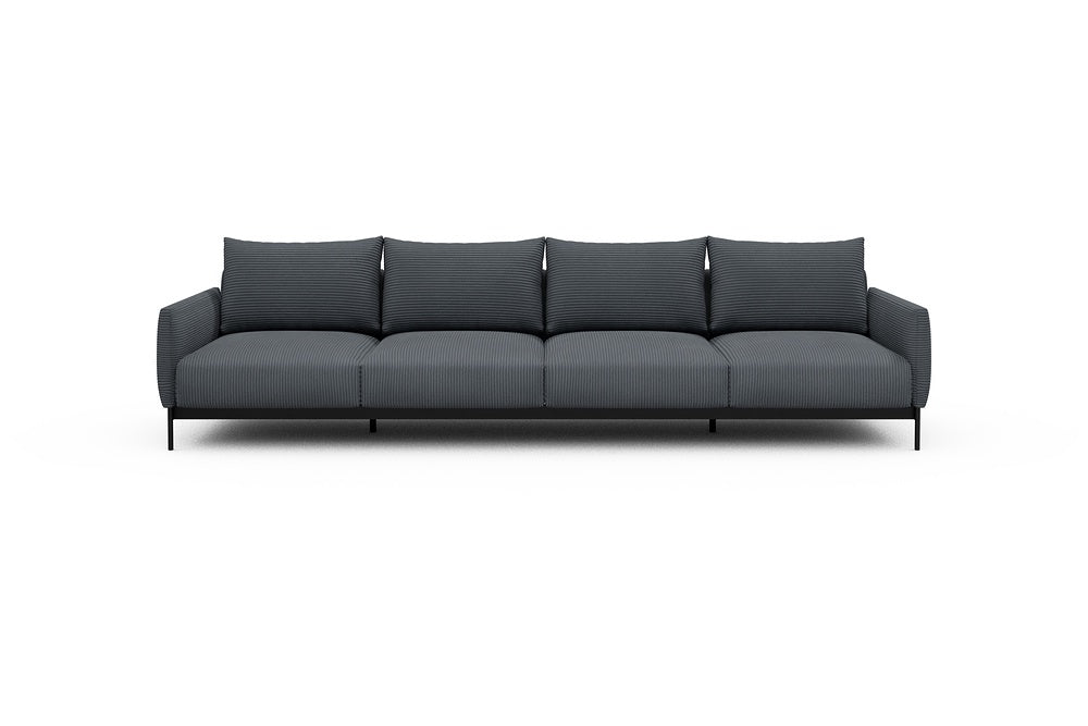 Tokey Modular Sofa - A4 - 315 x 100 cm - 4 Seater - 592 Corduroy Silvermist