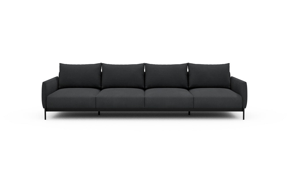 Tokey Modular Sofa - A4 - 315 x 100 cm - 4 Seater - 593 Corduroy Graphite