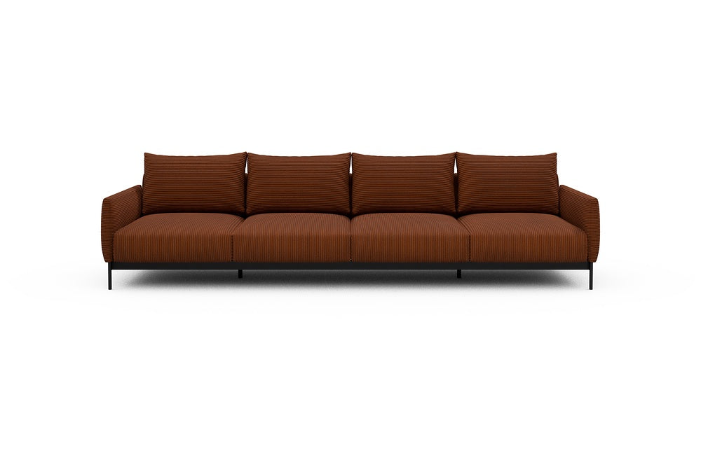 Tokey Modular Sofa - A4 - 315 x 100 cm - 4 Seater - 595 Corduroy Burnt-Orange