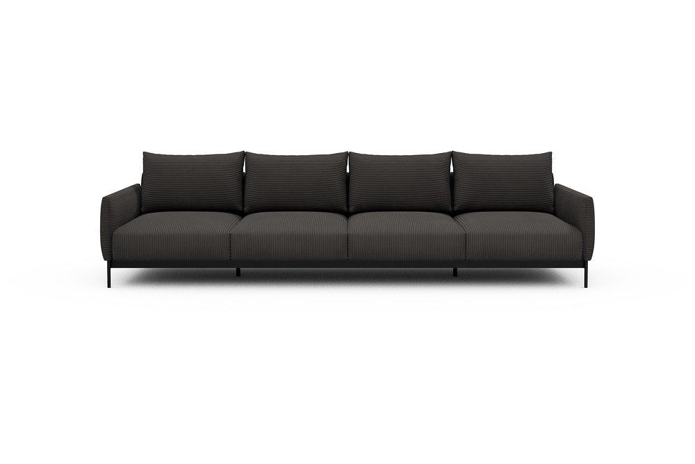 Tokey Modular Sofa - A4 - 315 x 100 cm - 4 Seater - 597 Corduroy Charcoal