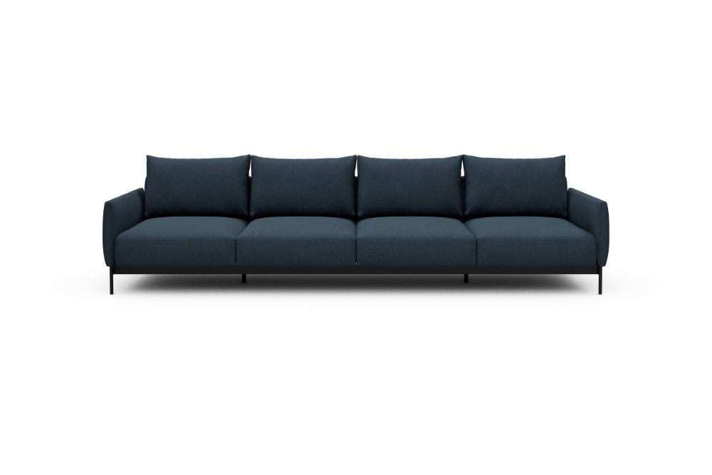Tokey Modular Sofa - A4 - 315 x 100 cm - 4 Seater - 768 Cura Oxford Blue