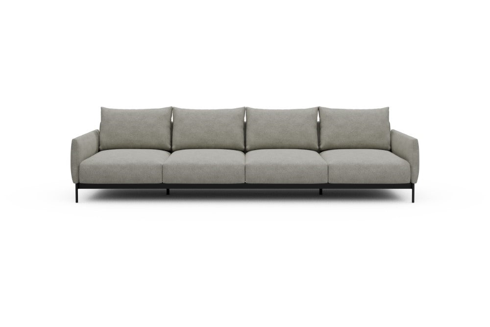Tokey Modular Sofa - A4 - 315 x 100 cm - 4 Seater - 773 Carreno Moon Stone White