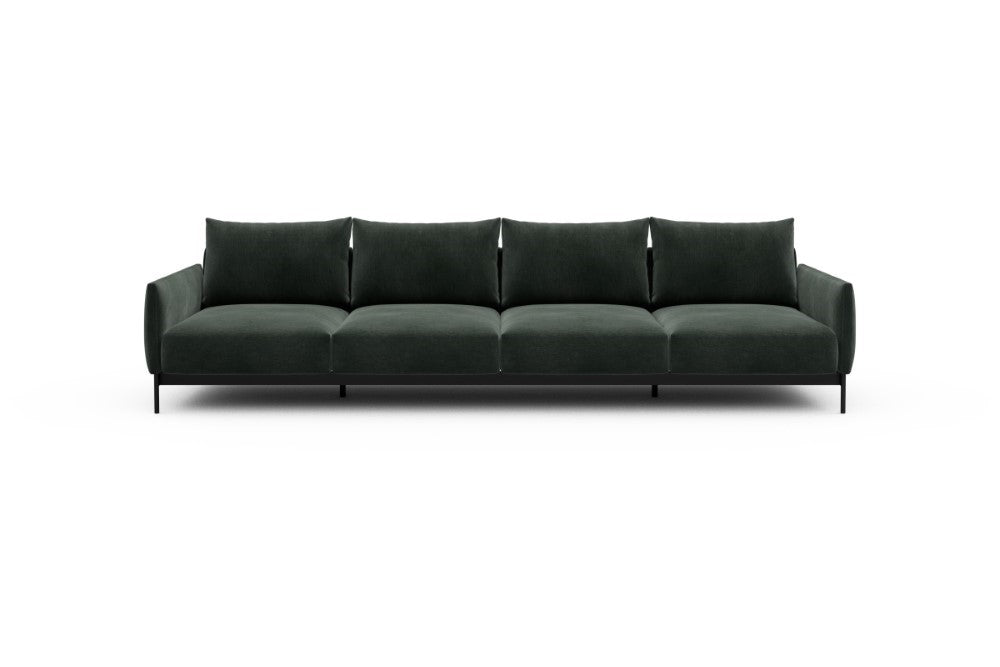 Tokey Modular Sofa - A4 - 315 x 100 cm - 4 Seater - 814 Smooth Laural Green