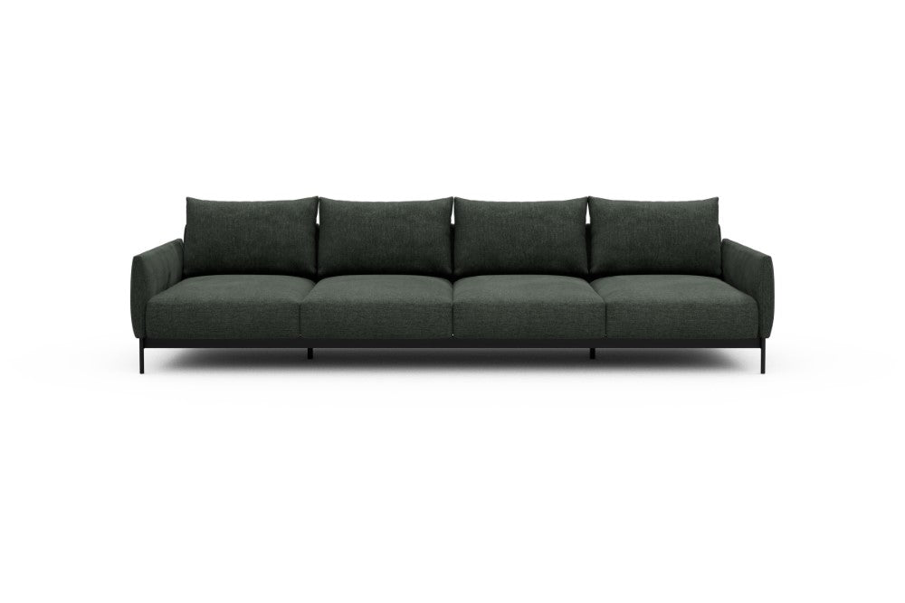 Tokey Modular Sofa - A4 - 315 x 100 cm - 4 Seater - 818 Aivi Pine Green