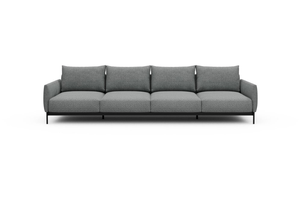 Tokey Modular Sofa - A4 - 315 x 100 cm - 4 Seater - 819 Aivi Gravel Grey