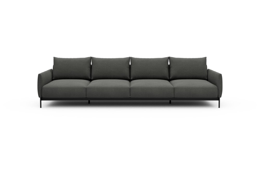 Tokey Modular Sofa - A4 - 315 x 100 cm - 4 Seater - 852 Mahoga Seal Grey