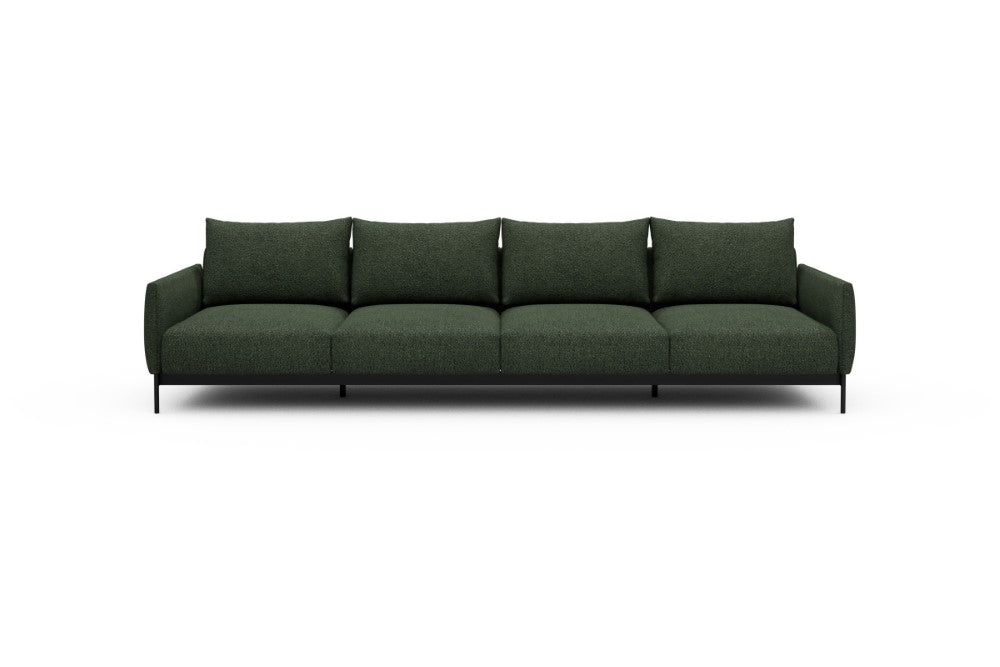 Tokey Modular Sofa - A4 - 315 x 100 cm - 4 Seater - 869 Vanora Deep Green