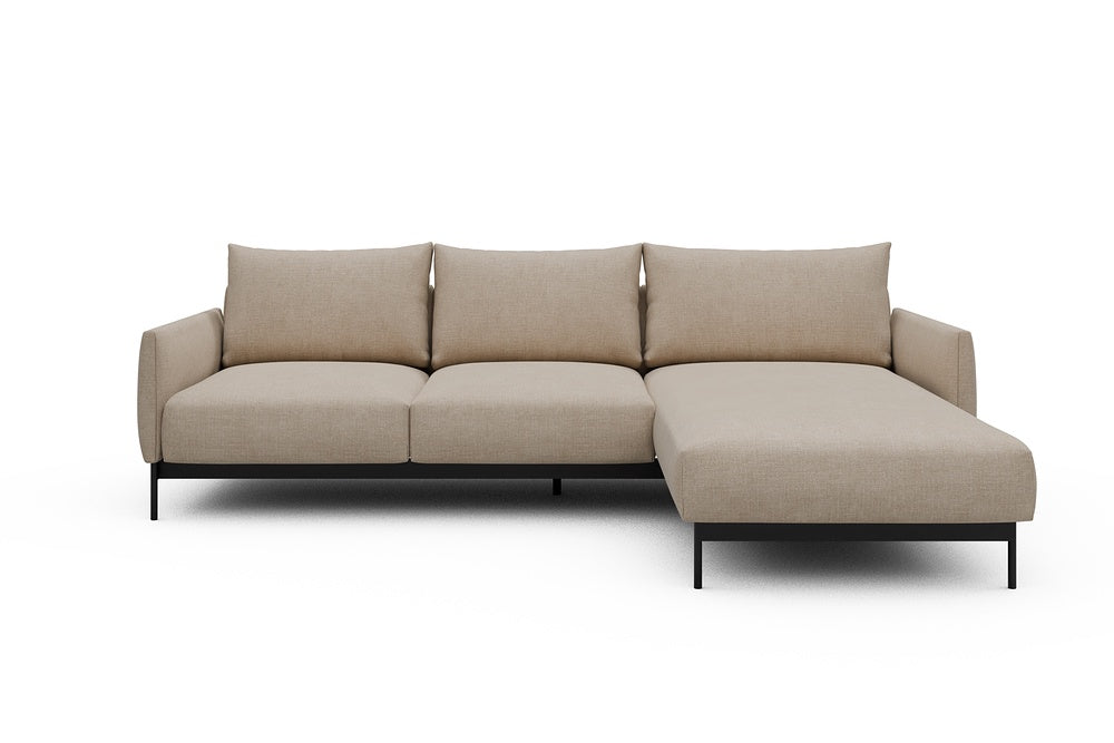 Tokey Modular Sofa - B2 - 255 x 185 cm - 2 Seater + Chaise - 410 Esina Almond Beige