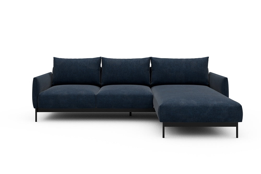 Tokey Modular Sofa - B2 - 255 x 185 cm - 2 Seater + Chaise - 414 Esina Indigo Blue
