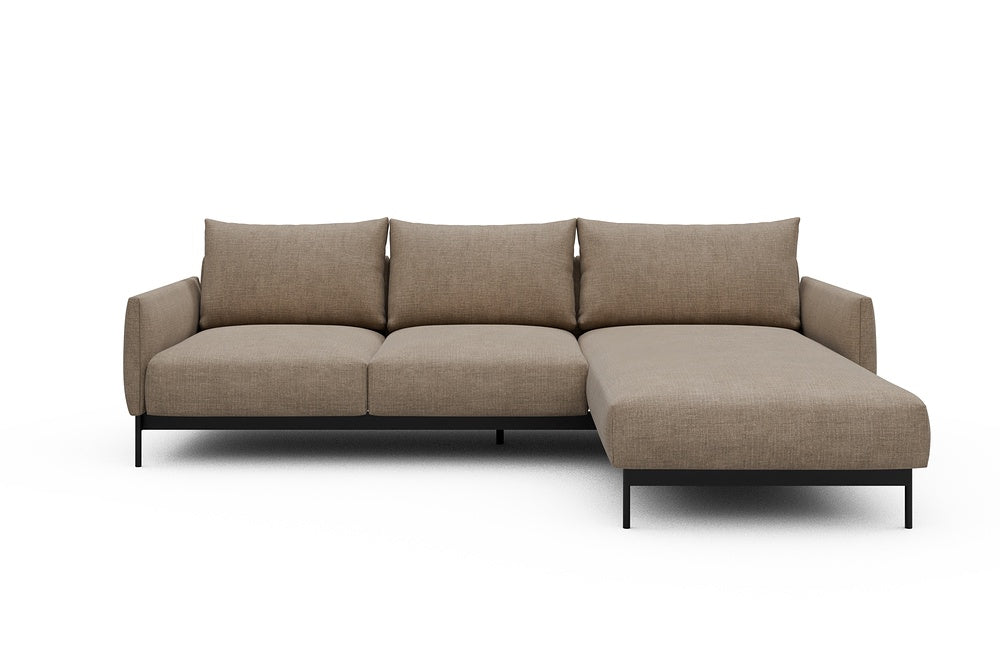 Tokey Modular Sofa - B2 - 255 x 185 cm - 2 Seater + Chaise - 417 Esina Mocha