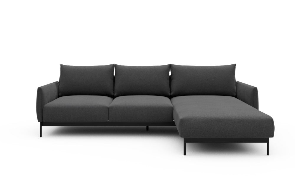 Tokey Modular Sofa - B2 - 255 x 185 cm - 2 Seater + Chaise - 441 Satya Warm Zinc