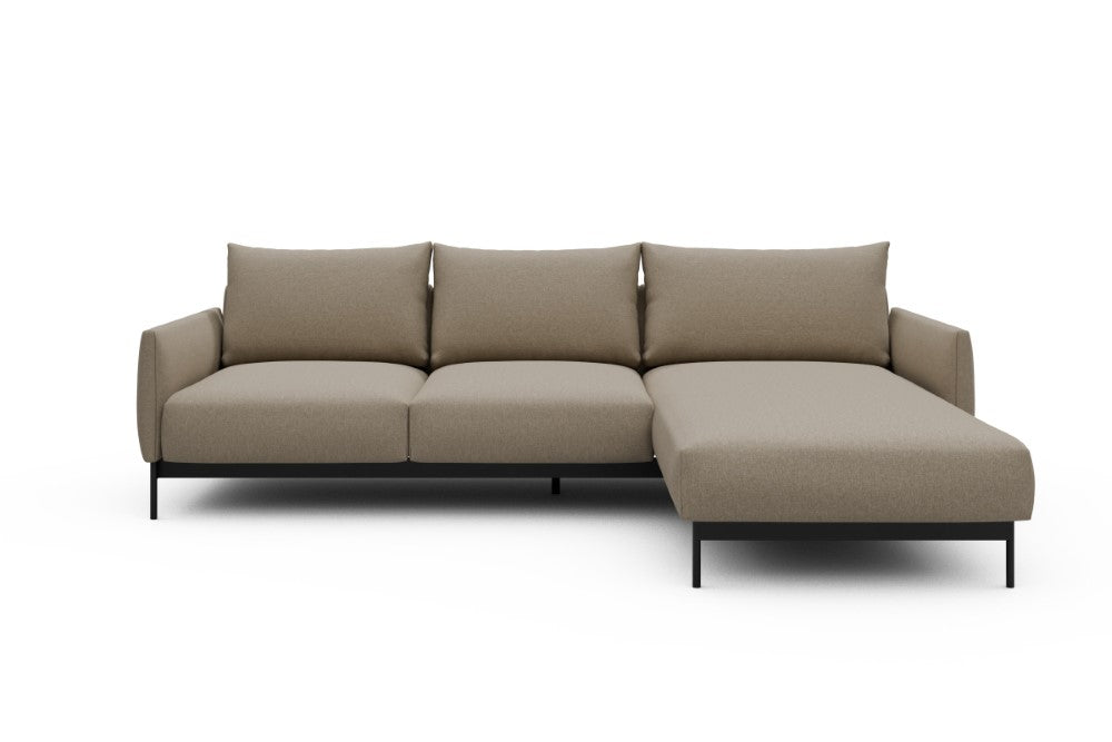 Tokey Modular Sofa - B2 - 255 x 185 cm - 2 Seater + Chaise - 445 Satya Natural Biege