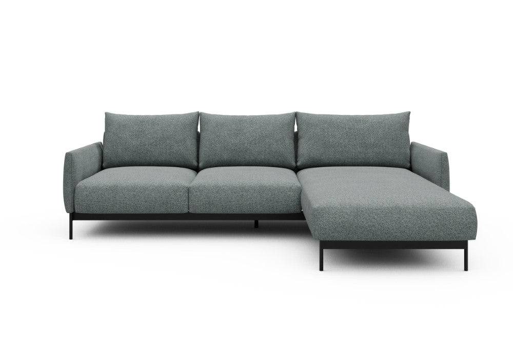 Tokey Modular Sofa - B2 - 255 x 185 cm - 2 Seater + Chaise - 499 Casone Light mixed Green