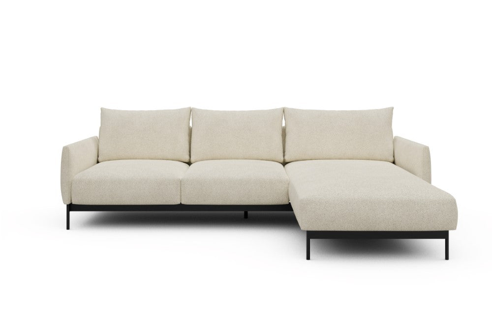 Tokey Modular Sofa - B2 - 255 x 185 cm - 2 Seater + Chaise - 531 Bouclé Off White