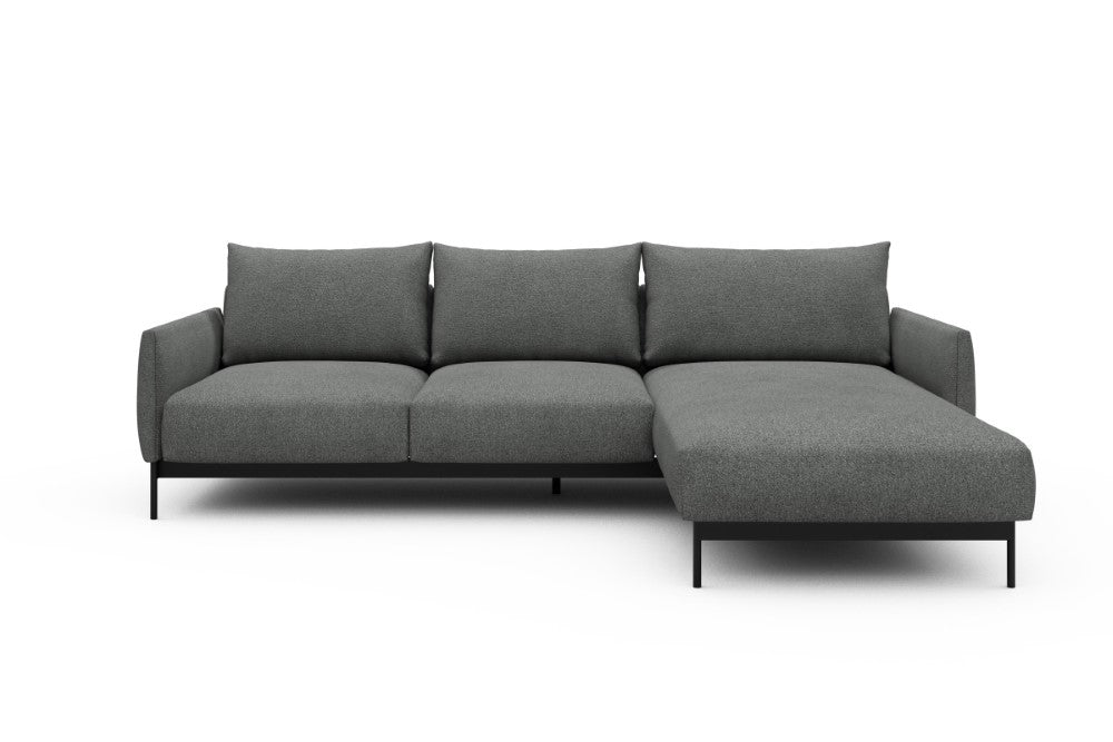 Tokey Modular Sofa - B2 - 255 x 185 cm - 2 Seater + Chaise - 533 Bouclé Ash Grey