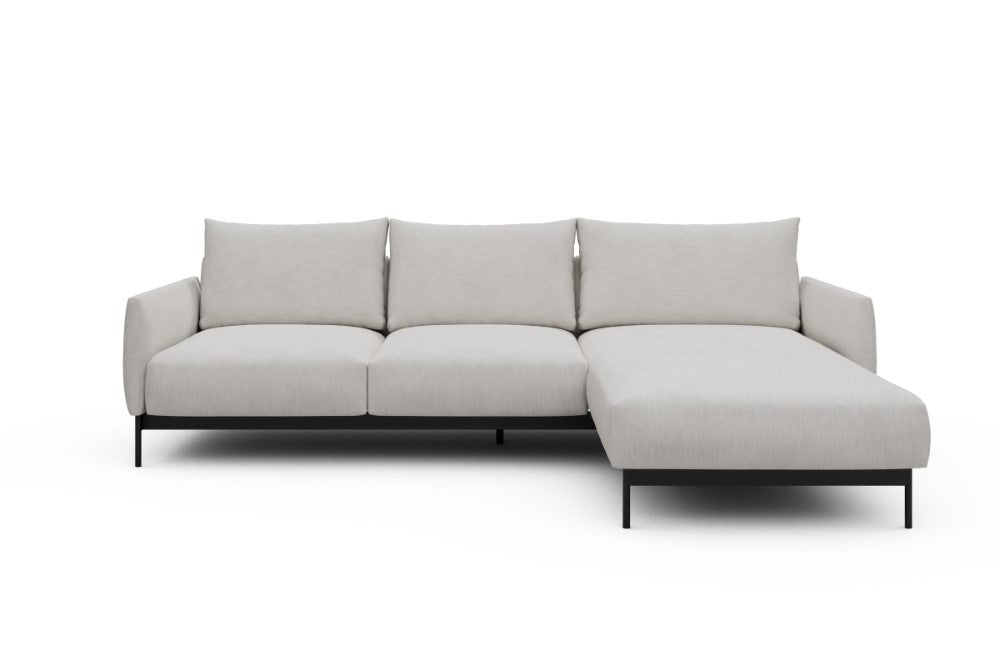 Tokey Modular Sofa - B2 - 255 x 185 cm - 2 Seater + Chaise - 574 Vivus Dusty Off White