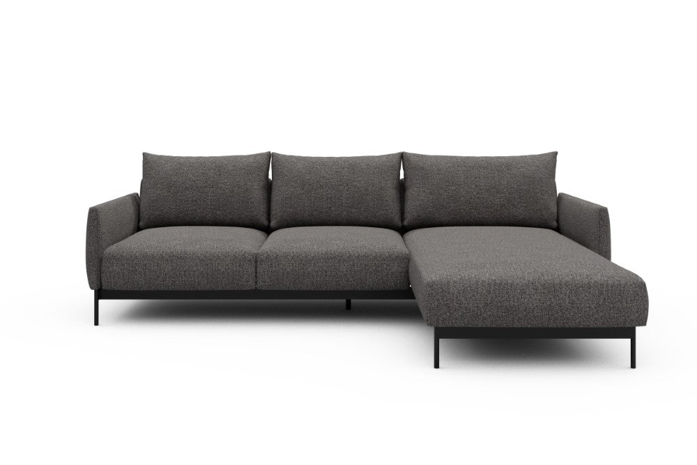 Tokey Modular Sofa - B2 - 255 x 185 cm - 2 Seater + Chaise - 772 Carreno Salt & Pepper