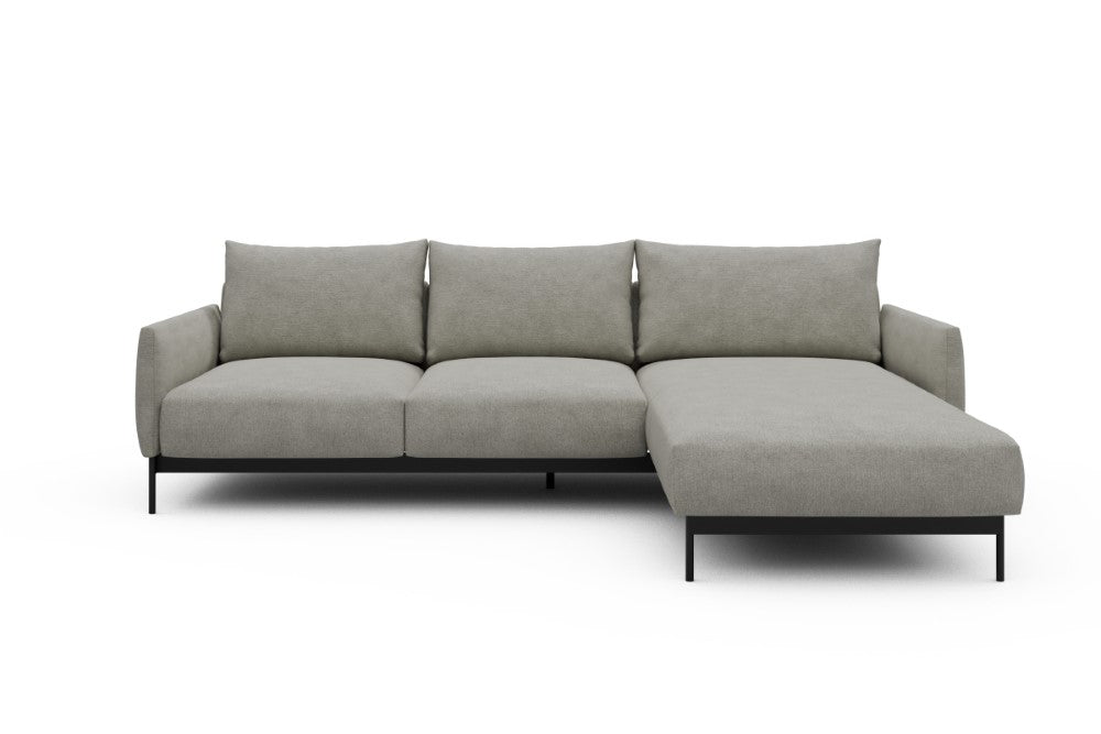 Tokey Modular Sofa - B2 - 255 x 185 cm - 2 Seater + Chaise - 773 Carreno Moon Stone White