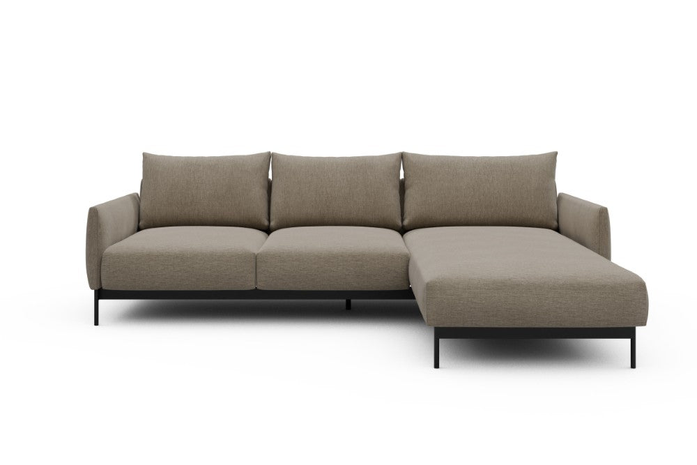 Tokey Modular Sofa - B2 - 255 x 185 cm - 2 Seater + Chaise - 810 Smooth Smooth Beige