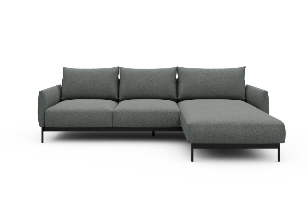 Tokey Modular Sofa - B2 - 255 x 185 cm - 2 Seater + Chaise - 853 Mahoga Dove Grey