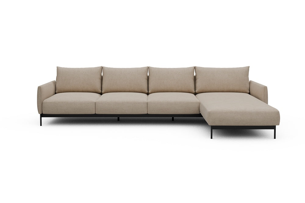 Tokey Modular Sofa - B3 - 330 x 185 cm - 3 Seater + Chaise - 410 Esina Almond Beige