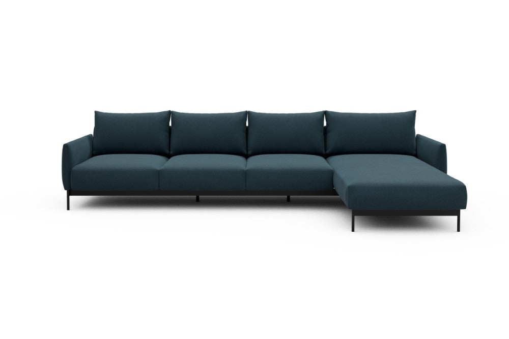 Tokey Modular Sofa - B3 - 330 x 185 cm - 3 Seater + Chaise - 443 Satya Deep Blue