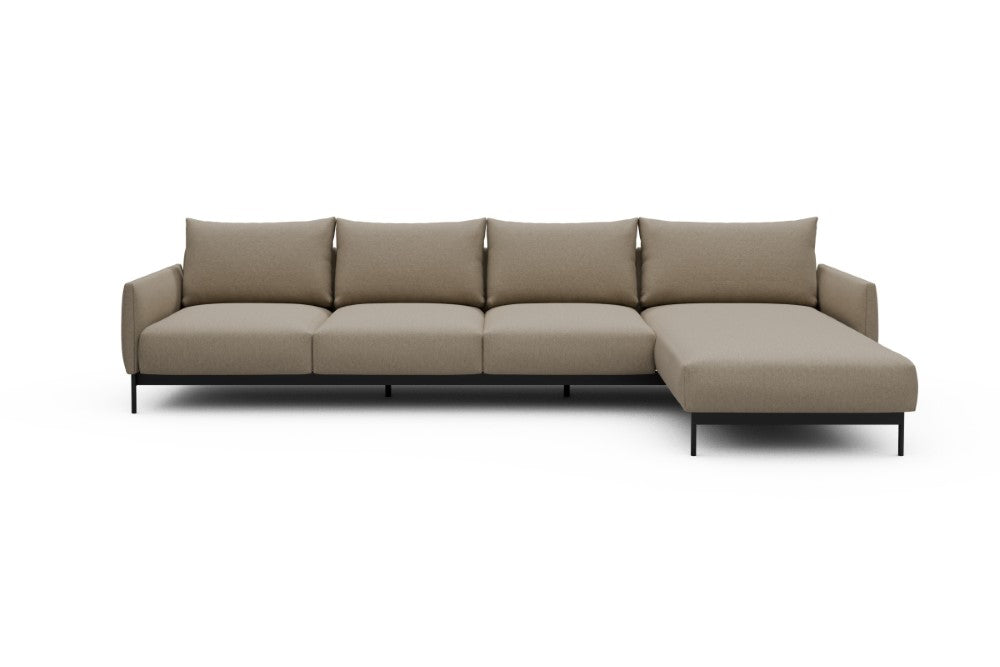 Tokey Modular Sofa - B3 - 330 x 185 cm - 3 Seater + Chaise - 445 Satya Natural Biege