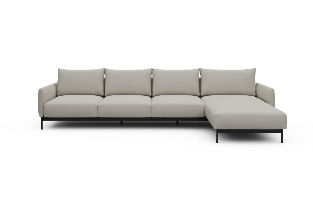 Tokey Modular Sofa - B3 - 330 x 185 cm - 3 Seater + Chaise - 487 Denari Clean Beige