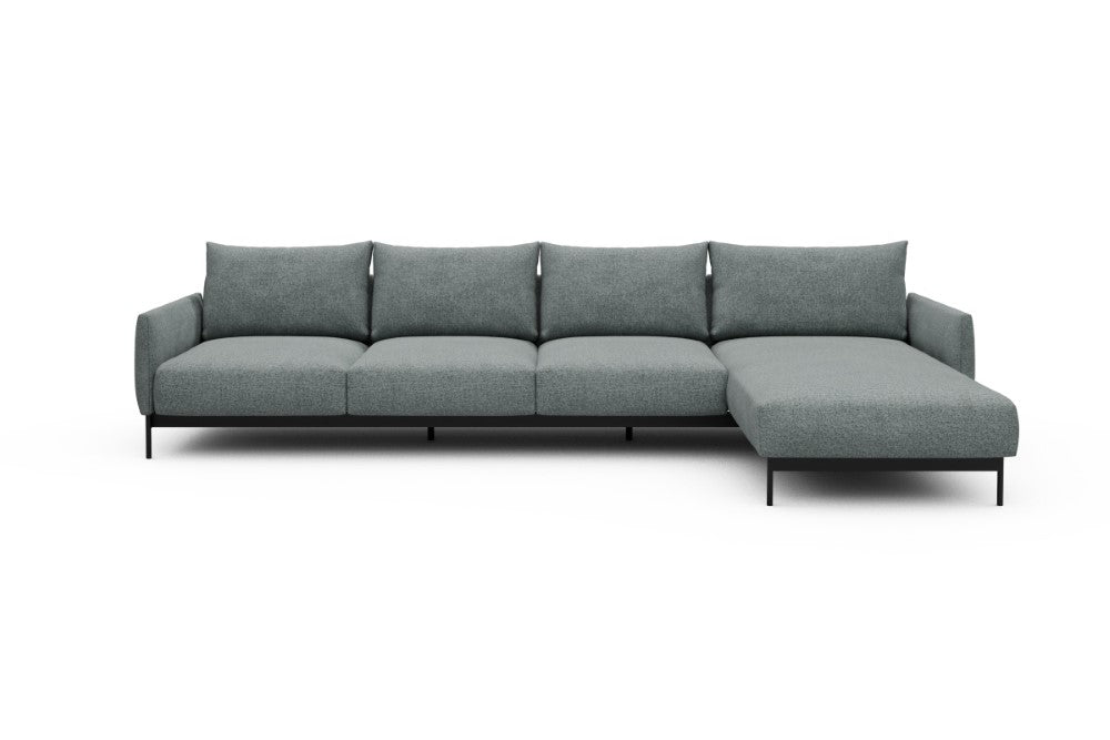 Tokey Modular Sofa - B3 - 330 x 185 cm - 3 Seater + Chaise - 499 Casone Light mixed Green