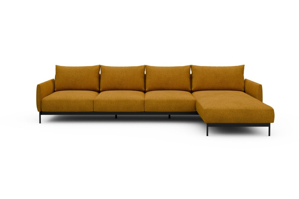 Tokey Modular Sofa - B3 - 330 x 185 cm - 3 Seater + Chaise - 536 Bouclé Ochre