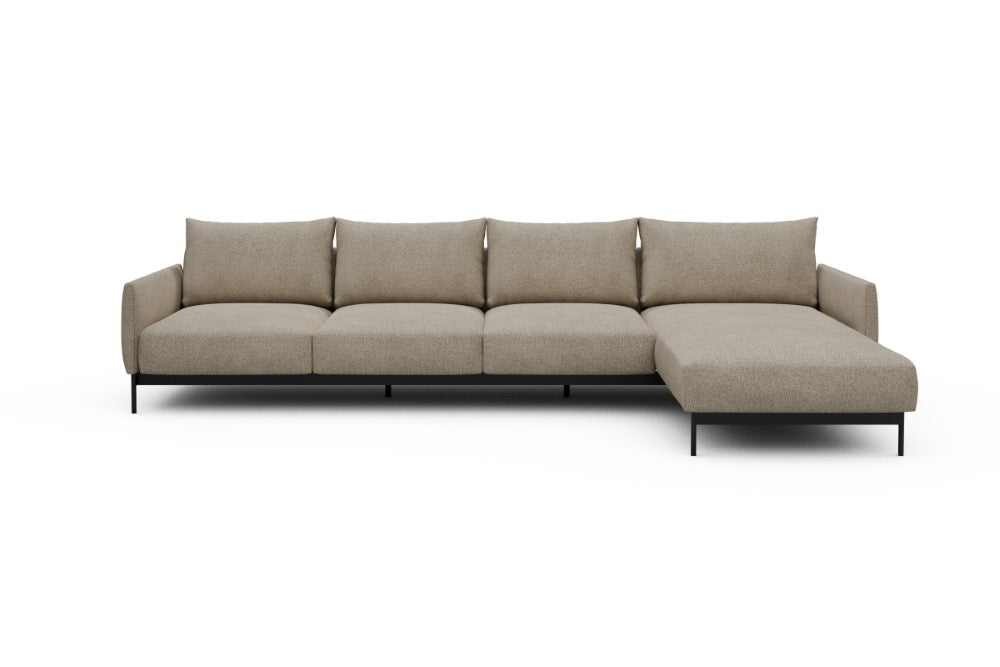 Tokey Modular Sofa - B3 - 330 x 185 cm - 3 Seater + Chaise - 539 Bouclé Beige