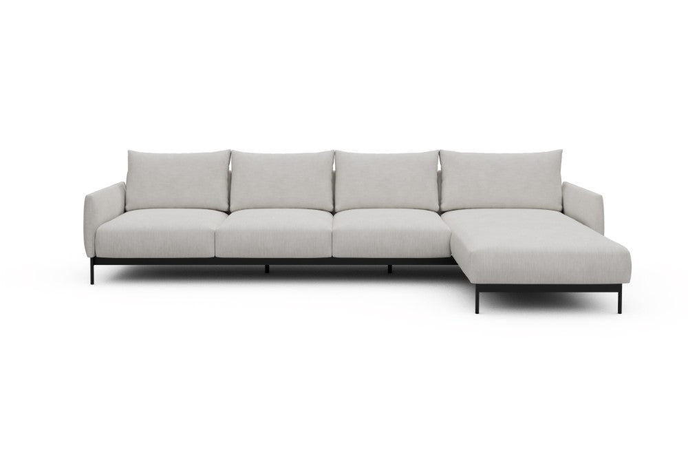 Tokey Modular Sofa - B3 - 330 x 185 cm - 3 Seater + Chaise - 574 Vivus Dusty Off White