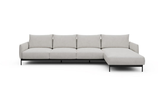 Tokey Modular Sofa - B3 - 330 x 185 cm - 3 Seater + Chaise - 574 Vivus Dusty Off White