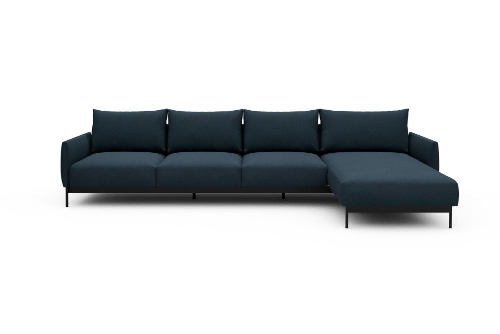 Tokey Modular Sofa - B3 - 330 x 185 cm - 3 Seater + Chaise - 580 Argus Navy Blue