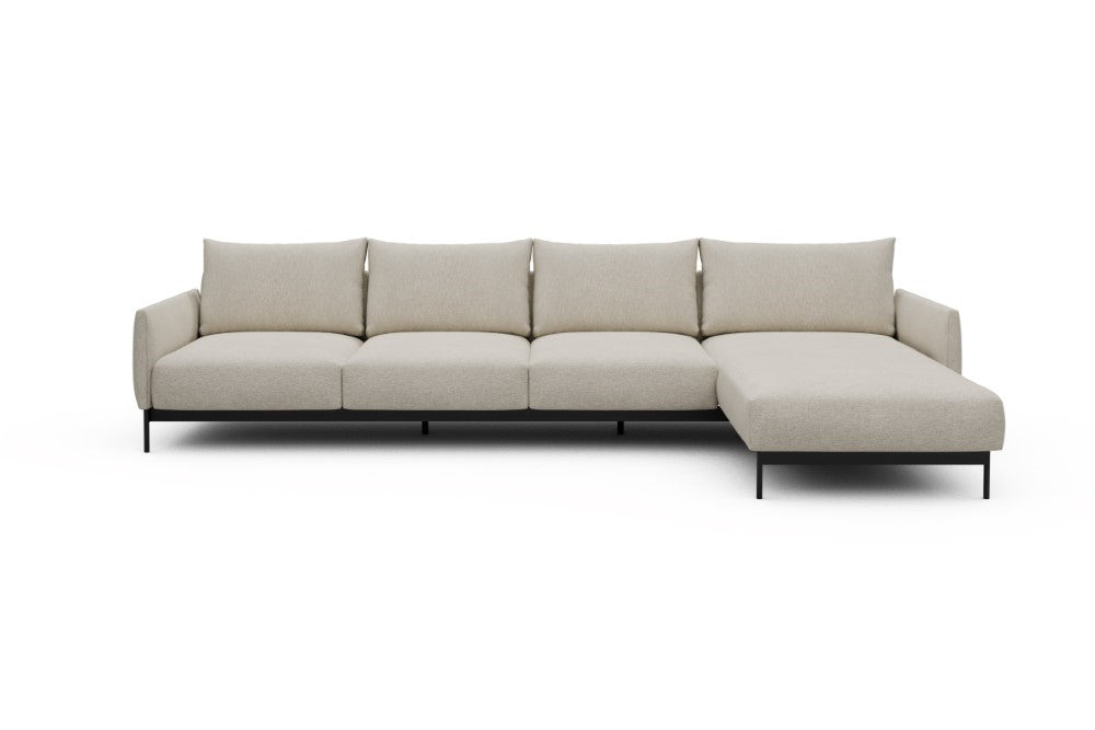 Tokey Modular Sofa - B3 - 330 x 185 cm - 3 Seater + Chaise - 584 Argus Natural
