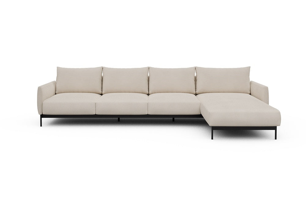 Tokey Modular Sofa - B3 - 330 x 185 cm - 3 Seater + Chaise - 594 Corduroy Ivory
