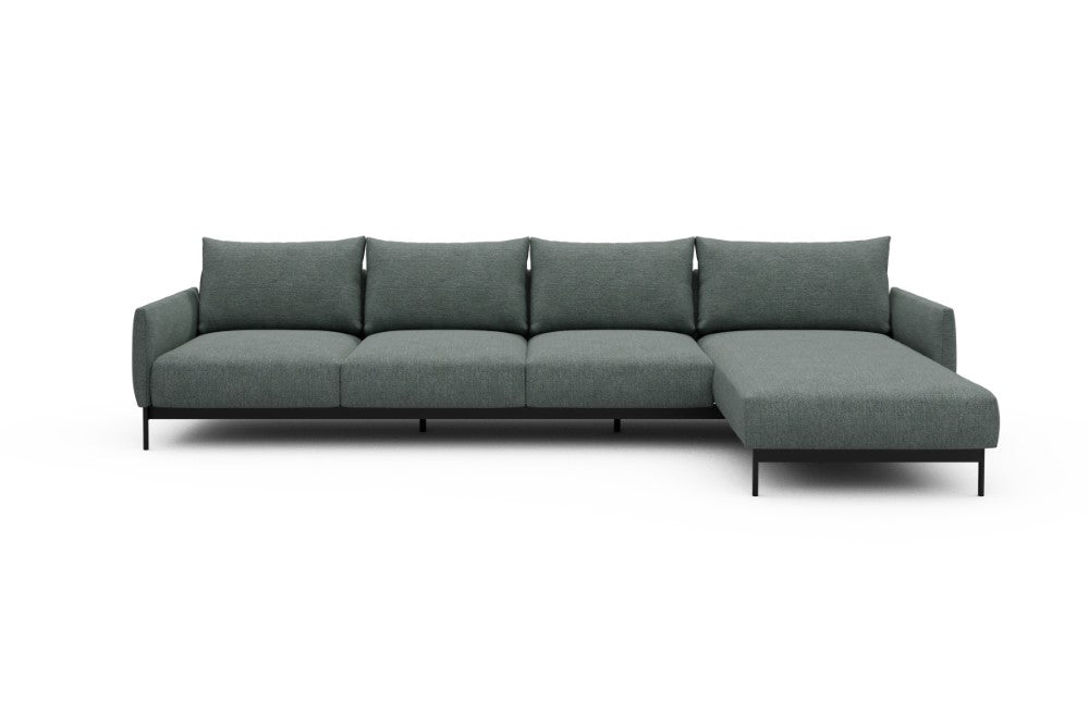 Tokey Modular Sofa - B3 - 330 x 185 cm - 3 Seater + Chaise - 770 Carreno Cielo Blue