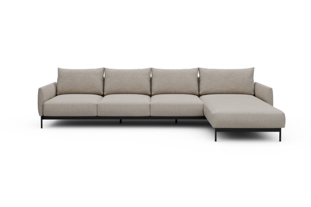 Tokey Modular Sofa - B3 - 330 x 185 cm - 3 Seater + Chaise - 816 Aivi Lace Beige