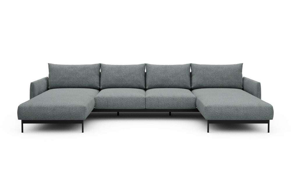 Tokey Modular Sofa - B4 - 345 x 185 cm - Chaise + 2 Seater + Chaise - 499 Casone Light mixed Green