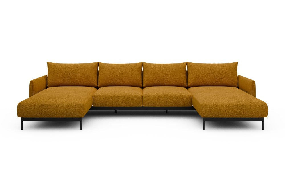 Tokey Modular Sofa - B4 - 345 x 185 cm - Chaise + 2 Seater + Chaise - 536 Bouclé Ochre