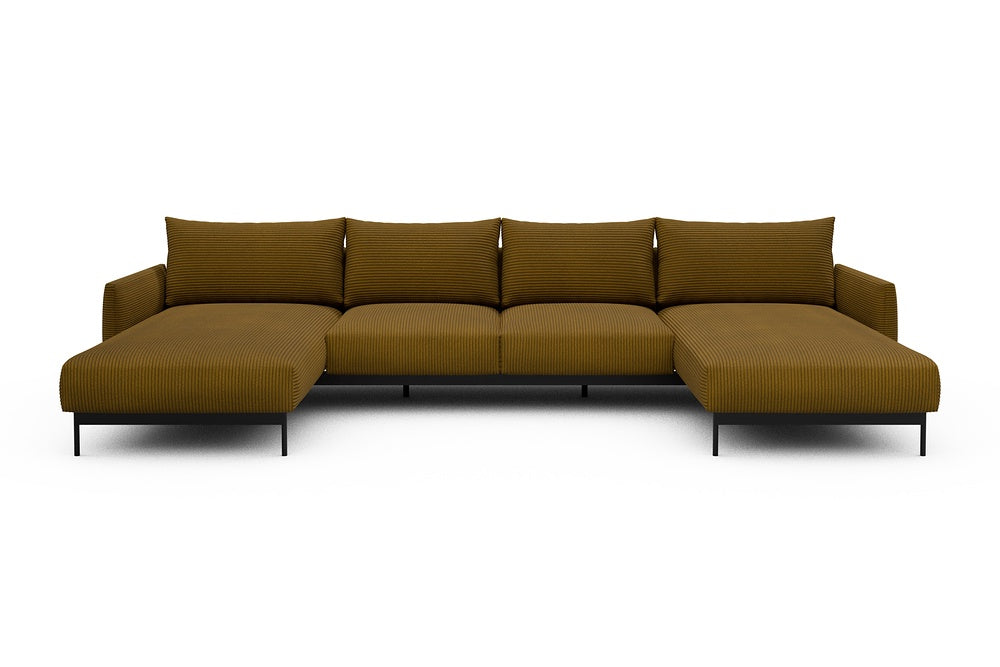 Tokey Modular Sofa - B4 - 345 x 185 cm - Chaise + 2 Seater + Chaise - 601 Corduroy Ochre
