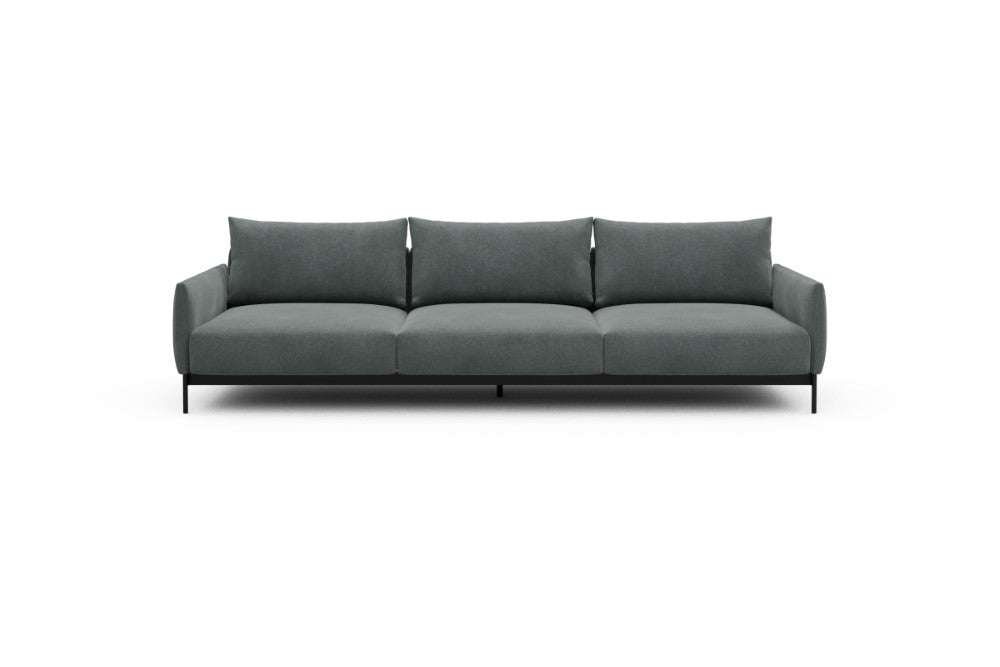 Tokey Modular Sofa - C3 - 285 x 100 cm - 3 Seater - 812 Smooth Smooth Silver Grey
