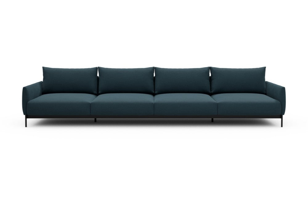 Tokey Modular Sofa - C4 - 375 x 100 cm - 4 Seater - 443 Satya Deep Blue