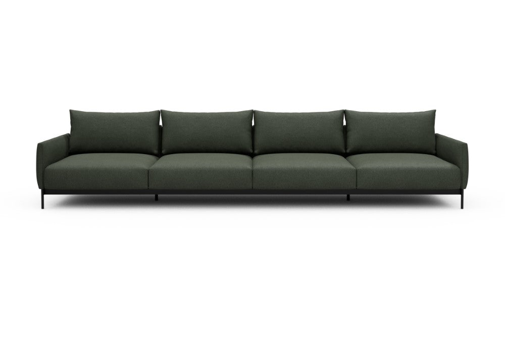 Tokey Modular Sofa - C4 - 375 x 100 cm - 4 Seater - 488 Denari Forest Green