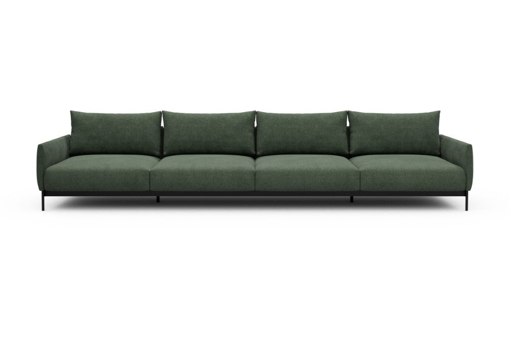 Tokey Modular Sofa - C4 - 375 x 100 cm - 4 Seater - 498 Casone Forest Green