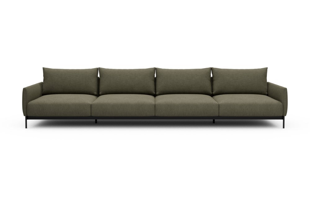 Tokey Modular Sofa - C4 - 375 x 100 cm - 4 Seater - 575 Vivus Dusty Olive